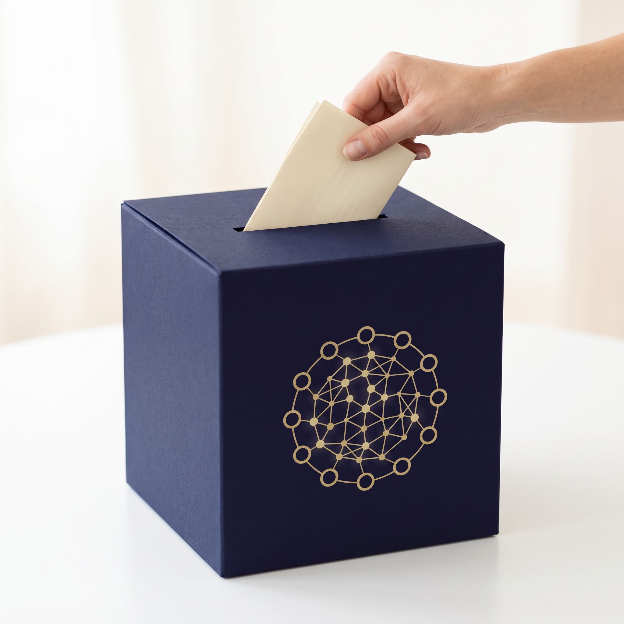 A ballot goes into the ChartCodes box