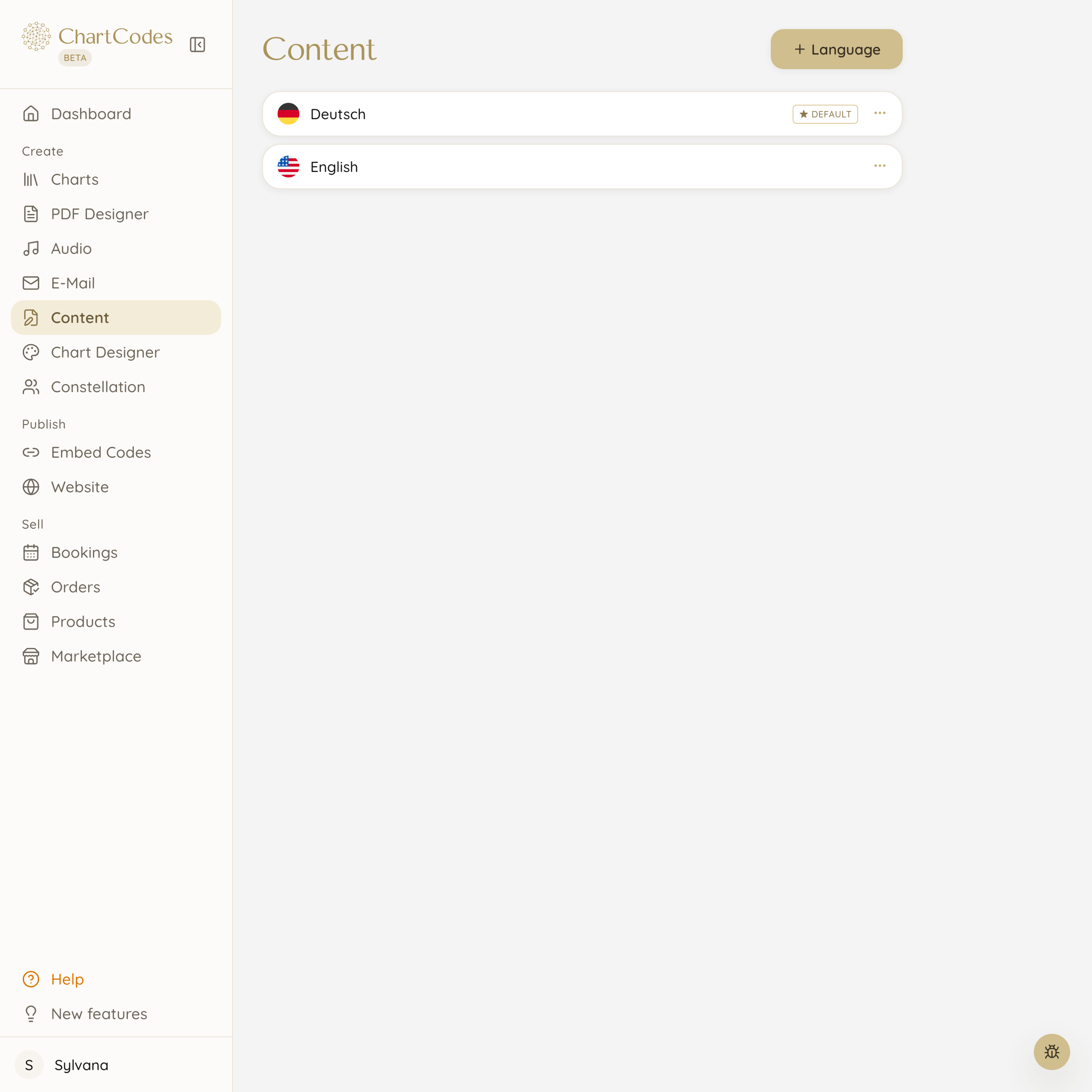 Your own interpretation texts in the content tool